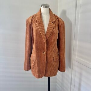 Women's Cognac Corduroy Blazer